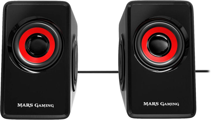 Mars Gaming MSB-ORB, Tragbarer Lautsprecher + Soundbar 20W, Orbilight RGB 360° Beleuchtung, Soundbar Mit Triple-Driver-System, Gaming-Lautsprecher Bluetooth 5.3 / Usb/Microsd/Aux/Fm, Schwarz