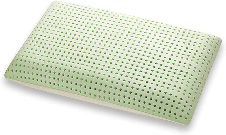 Pernă ortopedică de susținere a gâtului - Aloe organică - Pernă viscoelastică Aloe Vera 14 cm înălțime 100% bumbac acoperire Visco pernă - Pernă cu spumă de memorie - Made in Italy