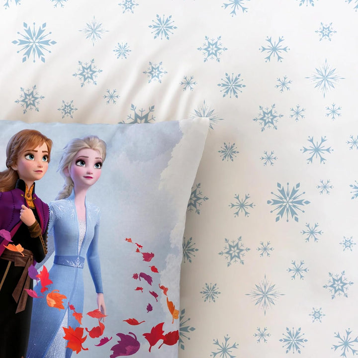 Bettwäsche 135X200 Flanell, Biber Mädchen, Eiskönigin Anna ELSA & Olaf, Kuschelig Weich Für Winter, 1X Kissenbezug 80X80 + Bettbezug 135X200, 100% Baumwolle, Frozen