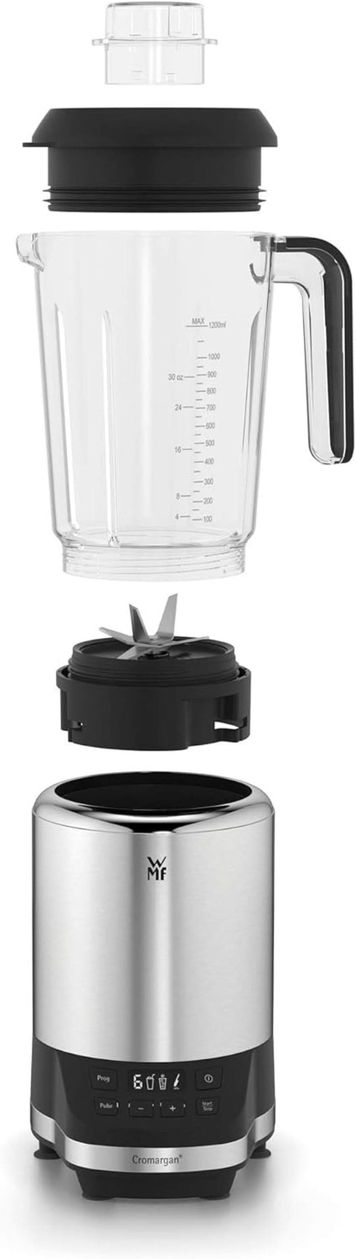 WMF Kult Pro Multifunktionsmixer Hochleistungsmixer, 30.000 U/Min, Smoothie Maker, Standmixer, Ice-Crush Funktion, 4 Mixbehälter Inkl. Togo-Verschluss