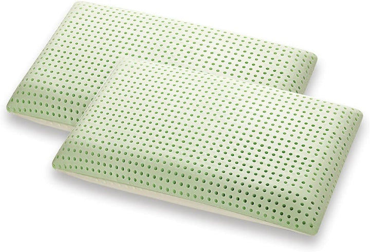 Pernă ortopedică de susținere a gâtului - Aloe organică - Pernă viscoelastică Aloe Vera 14 cm înălțime 100% bumbac acoperire Visco pernă - Pernă cu spumă de memorie - Made in Italy