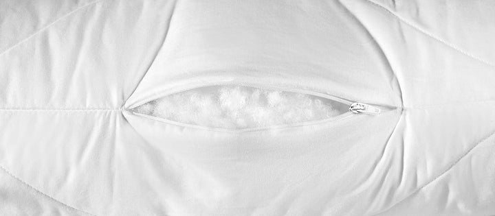 Traumnacht pernă confort cu capac din bumbac pur, pernă certificată Oeko-Tex cu fermoar, 80X80 Cm, Dezvoltat în Germania