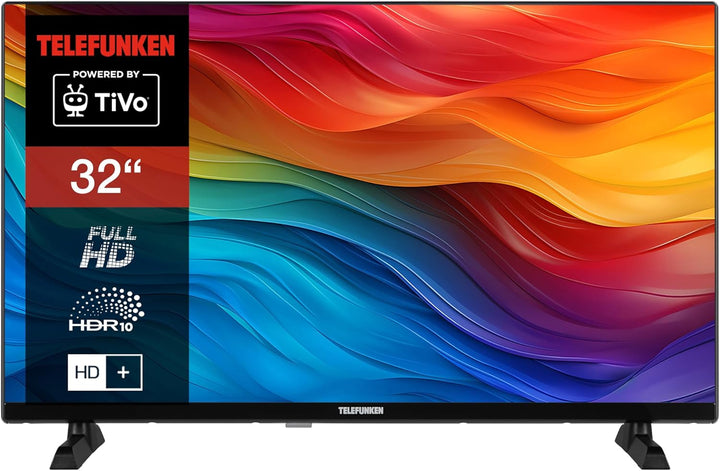 Telefunken Fernseher 32 Zoll Smart TV Powered by Tivo (Full HD, HDR, Triple-Tuner, 6 Monate HD+ Inkl.) XF32TO750S