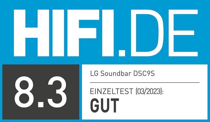 LG DSC9S 3.1.3 Soundbar (400W) Mit Kabellosem Subwoofer (Dolby Atmos, HDMI, Bluetooth), Schwarz [Modelljahr 2023]
