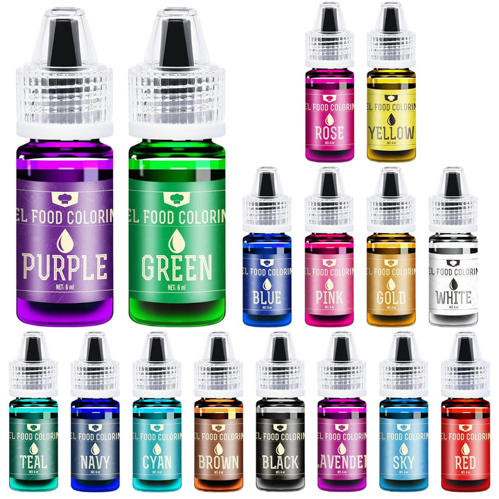 Lebensmittelfarbe Gel - 150G Konzentrierte Gel Lebensmittel Farben Zum Backen, Kuchen Dekorieren, Kekse Und Macaron - Zuckerfrei Food Coloring Für Getränken, Osterei, DIY Seifen Und Basteln (Weiß)