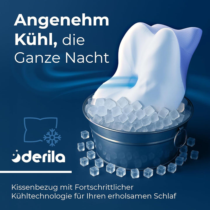 Derila Ergo pernă suport pentru gât, pernă din spumă cu memorie. Pernă pentru susținerea gâtului, pernă ergonomică pentru cap. Pernă pernă pentru părți, spate și stomac (1 pachet)